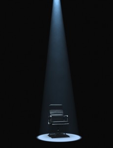 spotlight on chair